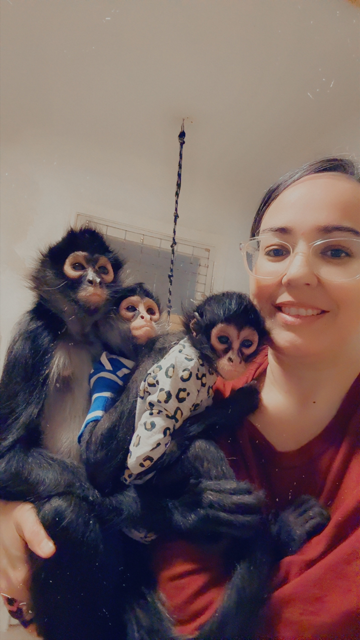 Jessica with her monkeys